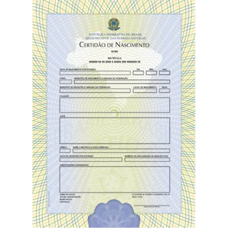 Certidão de nascimento